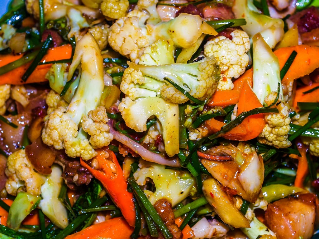 23. Gemüsepfanne mit Soja-Sauce